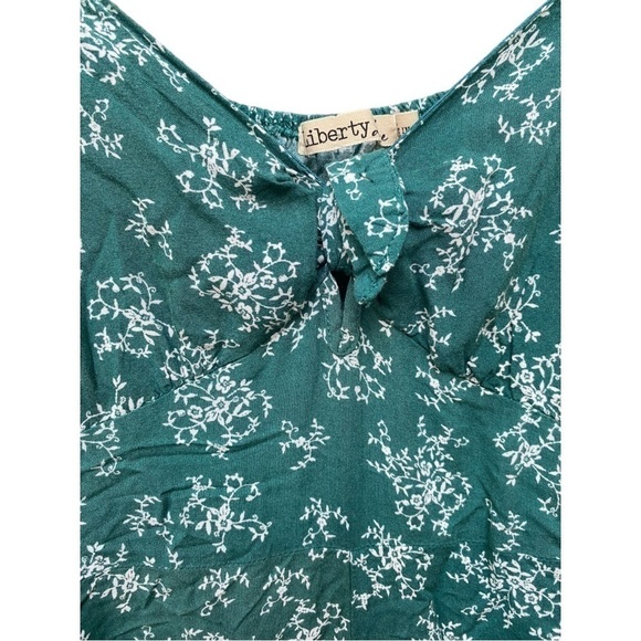 Liberty Love Juniors Floral Jumpsuit - Green I Size: L - Picture 5 of 14
